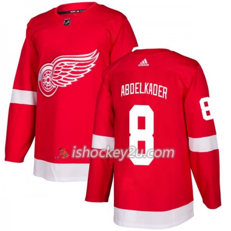 Mænd NHL Detroit Red Wings Trøje Justin Abdelkader 8 Adidas 2017-2018 Rød Authentic